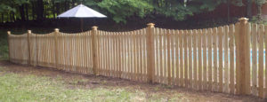 4 foot tall cedar wooden fence dog ear picket with dip top
