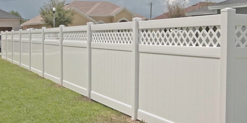 vinyl privacy fence 6 feet tall with lattice topper